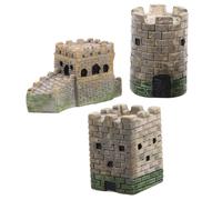 Healifty Figurines Miniatures en Résine de Châteaux et Forteresses, Lot de 3 pour Décoration de Table à Sable, Modèles Authentiques pour Jardin et Maquettes