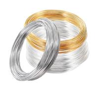 Healifty Fil à Mémoire de Forme 06 MM - 300 Boucles Métalliques Blanc K Or et Argenté - Fil Flexible pour Création de Bijoux Bracelets Colliers Boucles D’Oreilles et Loisirs Créatifs