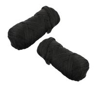 Healifty Fil pour Extensions de Cheveux 2 Pièces Noir, Fil de Postiche Tressé en Polypropylène, Accessoires pour Postiche Réaliste Femme, Cheveux Longs Naturels, Cosplay et Coiffure