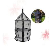 Healifty Filet De Séchage pour Camping 3 Couches Noir en Nylon Pliable Panier De Rangement Ventilation pour Vaisselle Et Accessoires De Pique-