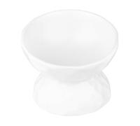 Healifty Gamelle Surélevée en Céramique Inclinée pour Chat et Petit Chien, Bol Anti-Renversement Protection du Cou, Petite Taille Blanche, Distributeur de Nourriture et d'eau Ergonomique