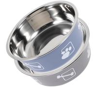 Healifty Gamelles pour Chien Bol Robuste et Sécurisé en Acier Inoxydable Lot de 2 Antidérapantes de 12 Cm X 4,5 Cm pour Alimentation et Animaux de Compagnie