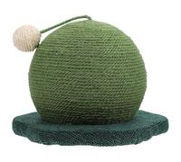 Healifty Griffoir pour Chaton Sphérique en Sisal Naturel, Couleur Vert Foncé, Accessoire de Jeu Stimulant pour Chats D’intérieur, Plaque à Griffer Résistante et Légère, Meuble pour Animaux