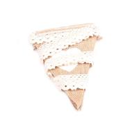 Healifty Guirlande 12 Fanions en Toile de Jute et Dentelle Cœur, 3 Mètres, Style Shabby Chic Rustique, Bannière en Dentelle, Décoration Mariage et Fête