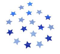 Healifty Guirlande à Paillettes Étoiles en Papier Miroir 2 M Bleu Foncé Décoration Suspendue pour Fête D’Garçon et Filles Anniversaire Mariage et Salle de Classe Banderole Festive