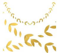 Healifty Guirlande Décorative en Papier Doré Forme Feuilles 4 Pièces Banderole Suspendue pour Mariage Anniversaire et Fête Décoration Festive Intérieure et Extérieure