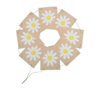 Healifty Guirlande Printanière en Toile de Jute 1 Pièce « Bonjour Printemps » Fanions Marguerites Colorés Bannière Décorative pour Cheminée et Extérieur Décoration Fête de Printemps