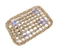 Healifty Hamac Suspendu pour Lézards Ventouses 28,5x20 Cm en Jonc de Mer Naturel, Lit Amusant et Créatif pour Reptiles, Balançoire pour Geckos et Serpents, Habitat Suspendu Robuste