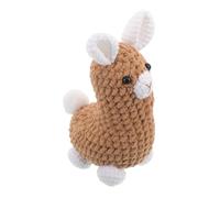 Healifty Handmade Crochet Alpaca Pendant Soft Yarn Animal Figurine for DIY Backpack Keychain Lightweight Knitted Hanging Ornament