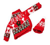 Healifty Housse Décorative de Bouteille de Vin Noël Rouge en Tricot Accessoire Festif pour Décoration de Table Vêtement de Bouteille Polyvalent pour Fête de Fin D’Année 1 Pièce