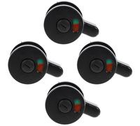 Healifty Indicateur de Verrouillage de Porte en Plastique Noir pour Toilettes Publiques Loquet Rotatif Facile à Installer, Lot de 4 Pièces Adapté aux Salles de Sport et Bibliothèques