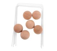 Healifty Jeu de Croquet Garçon Fille Bois Kit Complet avec Boules Naturelles et Arceaux Fer Jeu Sportif Extérieur Portable pour Activités Familiales et Jardin