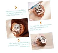 Healifty Kalimba 8 Notes Mini en Bois Sabli Piano à Pouces pour Débutants Instrument Musical Portable Son Naturel Design de Cœur Bois Poli Musical Créatif