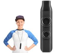 Healifty Kazoo Double Trous Noir avec 1 Membrane de Rechange 10 Membranes Supplémentaires Cordelette Incluse - Instrument de Musique Portable Kazoos Professionnels pour Fêtes et