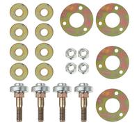 Healifty Kit de 4 pièces boulons de roulement pour fauteuil à bascule en fer M8x45mm, accessoires robustes pour meubles, pièces de connexion pour chaise à bascule intérieure et glissière