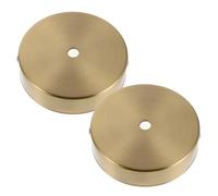Healifty Kit de canopée de plafond, ensemble de 2 rosaces de plafond dorées, plaque supérieure métallique ronde 10 CM avec traverse et vis, trou central 1 cm, pour installation stable de