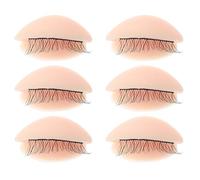 Healifty Kit de Maquillage pour Paupières Amovibles en Gel de Silice 3 Paires de Têtes Mannequins Couleur Peau pour Entraînement Extensions de Cils et Pratique Esthétique