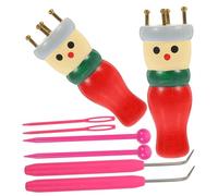 Healifty Kit de Tricotin Bois pour Adultes Outil de Tricotage Manuel pour Pulls Bracelets et Accessoires DIY Spool Knitting avec Aiguille pour Loisirs Créatifs