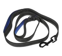 Healifty Laisse de Traction Réglable pour Chien Petit et Moyen, Corde Double Poignée Confortable Gris et Bleu, Laisse Réfléchissante Sécurisée pour Promenade, Randonnée et Jogging