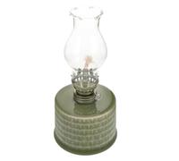 Healifty Lampe à Huile Rétro en Céramique Verte, Décorative | Peinte à Main, Éclairage Doux, Pièce Artistique Classique pour Études et Salons de Thé