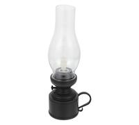 Healifty Lampe à Pétrole à LED Rétro Noire Bougie Tremblante Lampe Décorative Vintage pour Intérieur Ornement Maison et Bureau Éclairage D’Ambiance Chaleureux 1 Pièce