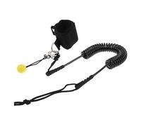 Healifty Leash de Surf à Dégagement Rapide 274M pour Sup et Longboard Corde Enroulée Noire en Fibres Renforcées Sangle de Cheville Élastique Antichoc Accessoire Sécurité Paddle et
