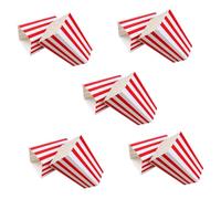 Healifty Lot De 10 Boîtes De Pop-corn Petites Rayées Rouges En Papier, Contenants De Pop-corn Pratiques Pour Soirée Cinéma, Fêtes Et Présents