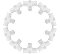 Healifty Lot de 10 Connecteurs pour Meubles à Chaussures 4 Voies 24,5 Mm Intérieur, Raccords Robustes en Plastique pour Rangement de Placards, Kit de Fixation Polyvalent pour Tringles