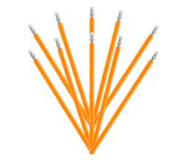 Healifty Lot de 10 Crayons de Construction en Bois et Graphite, Couleur Jaune et Noir, Adaptés pour Marquage et Lettrage en Bureau ou École