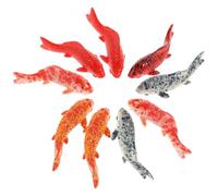 Healifty Lot de 10 Figurines Décoratives De Poissons Koi Miniatures en Résine Colorée, Taille Petite, Décor D'aquarium Miniature pour Micro-Paysage, pour Aquarium Et Décoration Zen