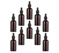 Healifty Lot de 10 Flacons Compte-gouttes Réutilisables en Verre Ambré 20 Ml, Anti-fuite, Facile à Presser, Design Élégant pour Huiles Essentielles et Parfums