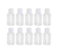 Healifty Lot de 10 Flacons de Voyage 50 Ml en Plastique Transparent avec Bouchons Étanches Récipients Compacts et Légers pour Cosmétiques Lotions Huiles Essentielles Shampoing pour