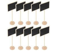 Healifty Lot de 10 Mini Tableaux Noirs en Bois pour Décoration et Identification des Plantes, Forme Adorable, pour Jardinage et Pots de Fleurs