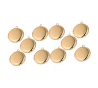 Healifty Lot de 10 Pendentifs Cadres Photo Ronds en Acier Inoxydable 18K Or Médaillons Porte-Photos Décoratifs pour Colliers Accessoires DIY pour Bijoux Personnalisés