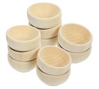 Healifty Lot de 10 Petits Bols en Bois Brut à Peindre Mini Bols en Bois Massif Naturel Bords Lisses Taille pour Décoration Loisirs Créatifs et Projets DIY pour Fêtes et Mariages