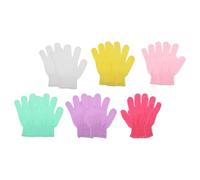 Healifty Lot de 12 Moufles Exfoliants Bain à 5 Doigts, Double Face Rugueuse en Nylon Extensible, Taille Unique, Gommage pour Corps, Bras, Jambes et Dos, Couleurs Mixtes Couleur Aléatoire
