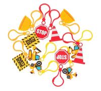 Healifty Lot de 12 Porte-Clés en Plastique Thème Construction Porte-Clés pour Voitures Accessoires pour Fêtes D’Garçon et Filles Présents Anniversaire Garçon Fille Jouets Ingénierie