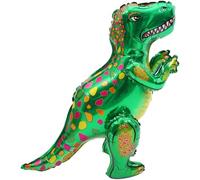 Healifty Lot de 2 Ballons Décoratifs en Aluminium de Dinosaure, Ballon Gonflable Vert 53x64 Cm pour Anniversaire Garçon et Filles, Décoration Fête Thème Dinosaure, Accessoires Fête