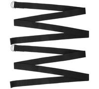 Healifty Lot de 2 Bandes D’Étirement Réutilisables Noires Sangle Élastique D’Exercice Professionnelle en Matériau Solide Accessoires de Fitness pour Yoga et Musculation à Domicile