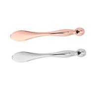 Healifty Lot De 2 Bâtons De Crème Yeux 2pcs En Métal Applicateur Visage Massage Anti-poches Sûr Usage Quotidien