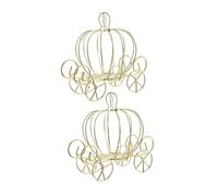 Healifty Lot de 2 Boîtes à Bonbons en Métal de Chariot à Citrouille Décoration de Table pour Mariage et Halloween Boîte à Friandises Unique Coffret Présent Festif Élégant