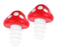 Healifty Lot de 2 Bouchons en Silicone Rouge de Champignon Joint Hermétique Réutilisable pour Bouteilles de Vin et Bière Accessoires de Conservation et Couverture Pratique Maison Fêtes