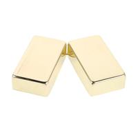 Healifty Lot de 2 Capots Métalliques Fermés pour Micro de Guitare Électrique Humbucker Cache-Micro en Cuivre Doré Protection Intégrale Bague de Montage Accessoire pour Guitare