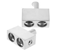 Healifty Lot de 2 Connecteurs d'Entrée Double pour Amplificateur Audio Voiture en Alliage d'Aluminium Réducteurs de Câble Haute Puissance Adaptateurs Compatibles Systèmes Audio Auto