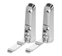 Healifty Lot de 2 Crochets Muraux Pliables en Alliage d'Aluminium Fixation sans Perçage Design Invisible Argenté Gain de Place Cuisine Salle de Bain et Entrée Crochets Porte-Manteaux