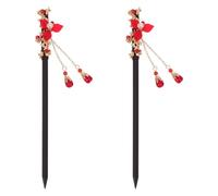 Healifty Lot de 2 Épingles à Cheveux Style Vintage Han en Bois Naturel, Taille Moyenne, Accessoire Cheveux Traditionnel pour Femme, pour Coiffures Rétro et Tenues Hanfu, Présent Élégant
