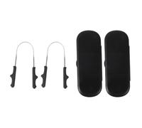 Healifty Lot de 2 gratte-langue réutilisables en acier inoxydable de qualité médicale avec étui de rangement pour femmes, adultes, enfants, hommes (noir)