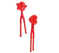 Healifty Lot de 2 Pinces en Plastique pour Neige de Cœur, Jouets D’Hiver D’extérieur pour Garçon et Filles, Outils de Fabrication de Boules de Neige Compacts et Faciles à Serrer, Jeu