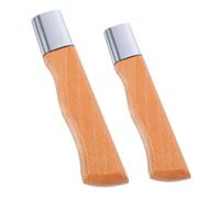 Healifty Lot de 2 Poignées de Couteau en Bois de Hêtre Argenté Ergonomiques et Antidérapantes Tailles Petite et Grosse Manches de Rechange pour Couteaux Cuisine et Couteaux de Chef