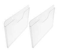 Healifty Lot de 2 Porte-brochures en Acrylique Transparent A4 Horizontal, Support Mural Autocollant, Présentoir à Brochures pour Documents, Flyers et Magazines, Organiseur Bureau